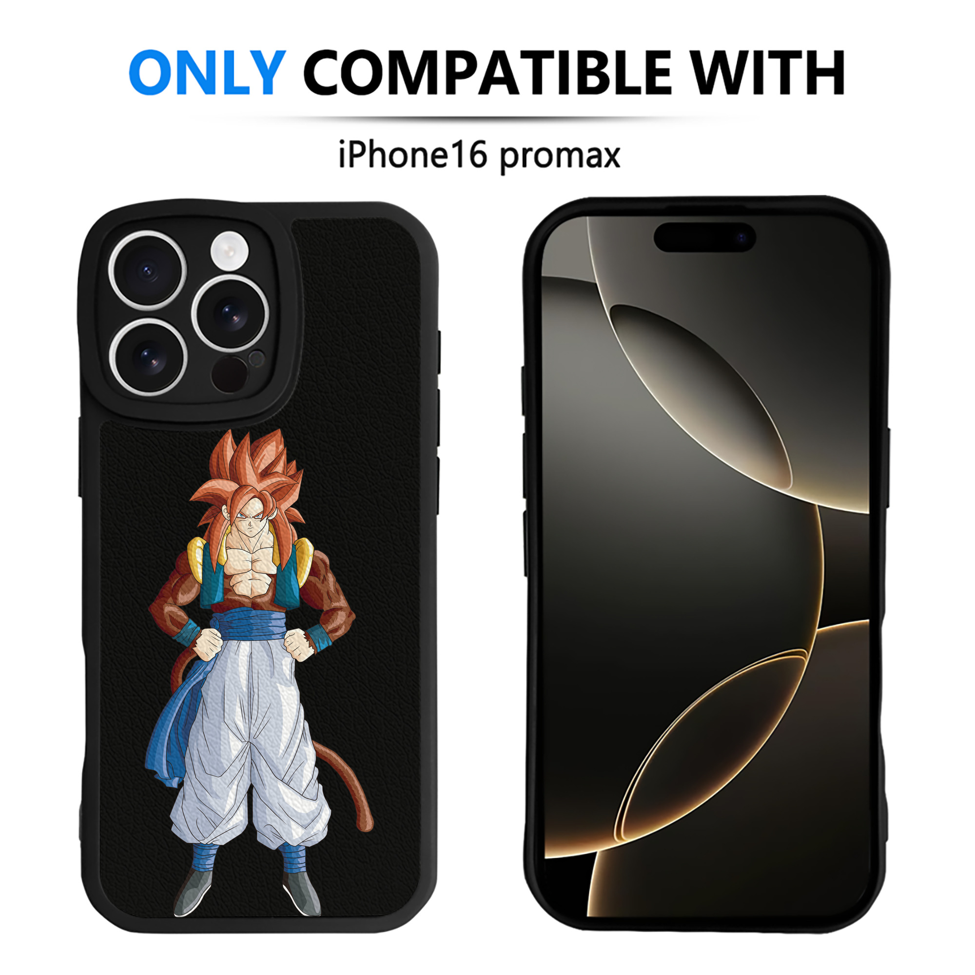 （画像用） ドラゴンボール 孫悟空（そん ごくう）Son Goku カカロット DRAGON BALL Kakarotto 【iPhone 16シリーズ対応】シリコンスマホケース（レザー調） 材質：シリコン